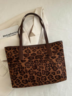 Leopard Polyester Tote Bag - Tote Bag by Trendsi | Available at Handbags Specialist Headquarter