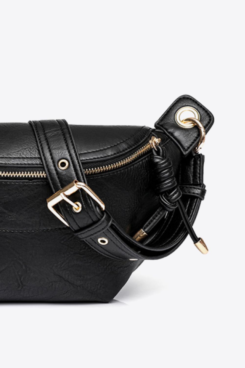 PU Leather Chain Strap Crossbody Bag - Crossbody Bag by Trendsi | Available at Handbags Specialist Headquarter