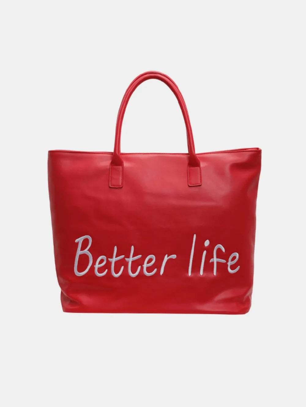 BETTER LIFE PU Leather Tote Bag - Tote Bag by Trendsi | Available at Handbags Specialist Headquarter