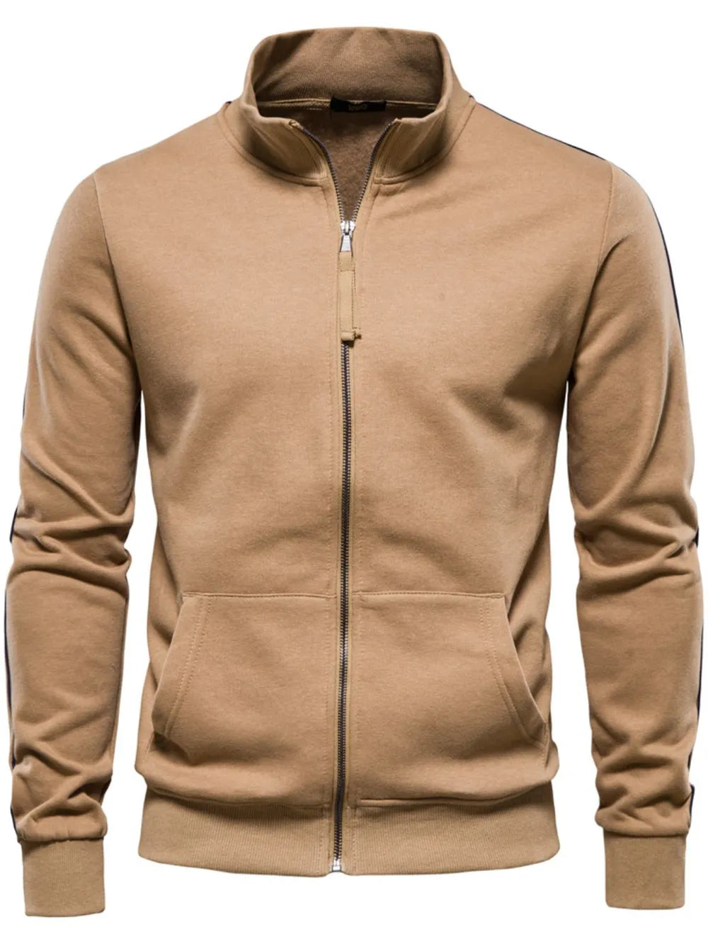 Men's Zip Up Long Sleeve Sweatshirt - Men's Sweatshirts by Trendsi | Available at Handbags Specialist Headquarter