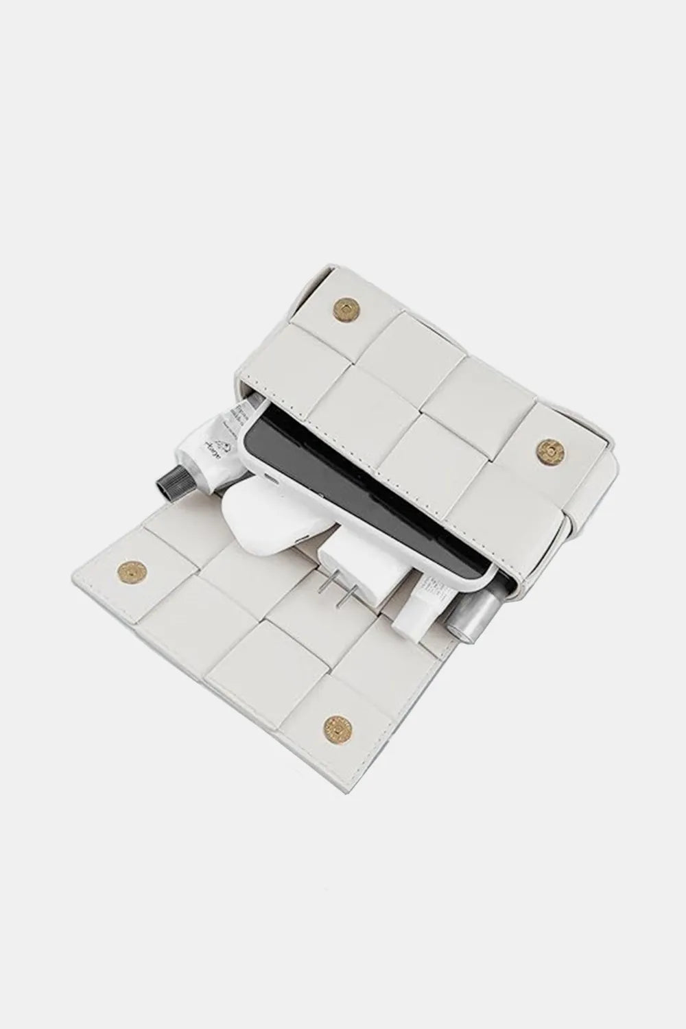 Zenana Vegan Leather Woven Crossbody Bag - Crossbody Bag by Trendsi | Available at Handbags Specialist Headquarter