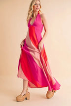 Aemi+Co Color Block Sleeveless Maxi Dress - Maxi Dress by Trendsi | Available at Handbags Specialist Headquarter