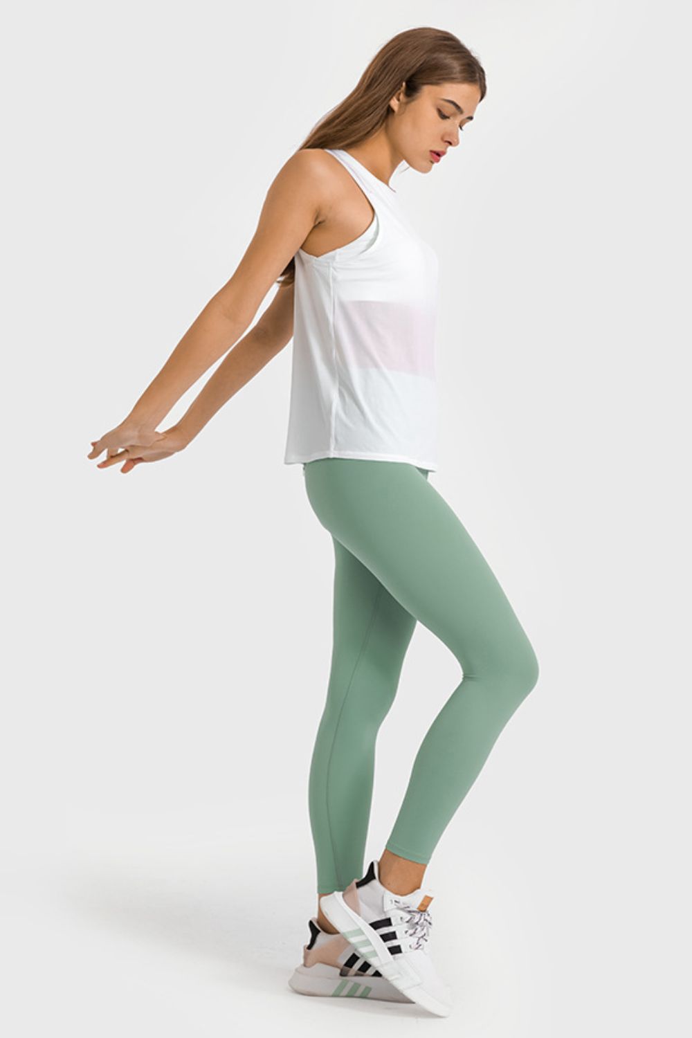 Millennia High Waist Ankle-Length Yoga Leggings - Leggings by Trendsi | Available at Handbags Specialist Headquarter