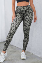Leopard Print Wide Waistband Leggings - Leggings by Trendsi | Available at Handbags Specialist Headquarter