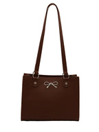 Bow PU Leather Shoulder Bag - Shoulder Bags by Trendsi | Available at Handbags Specialist Headquarter