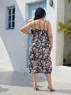 Plus Size Floral Slit Cami Dress - Dresses by Trendsi | Available at Handbags Specialist Headquarter