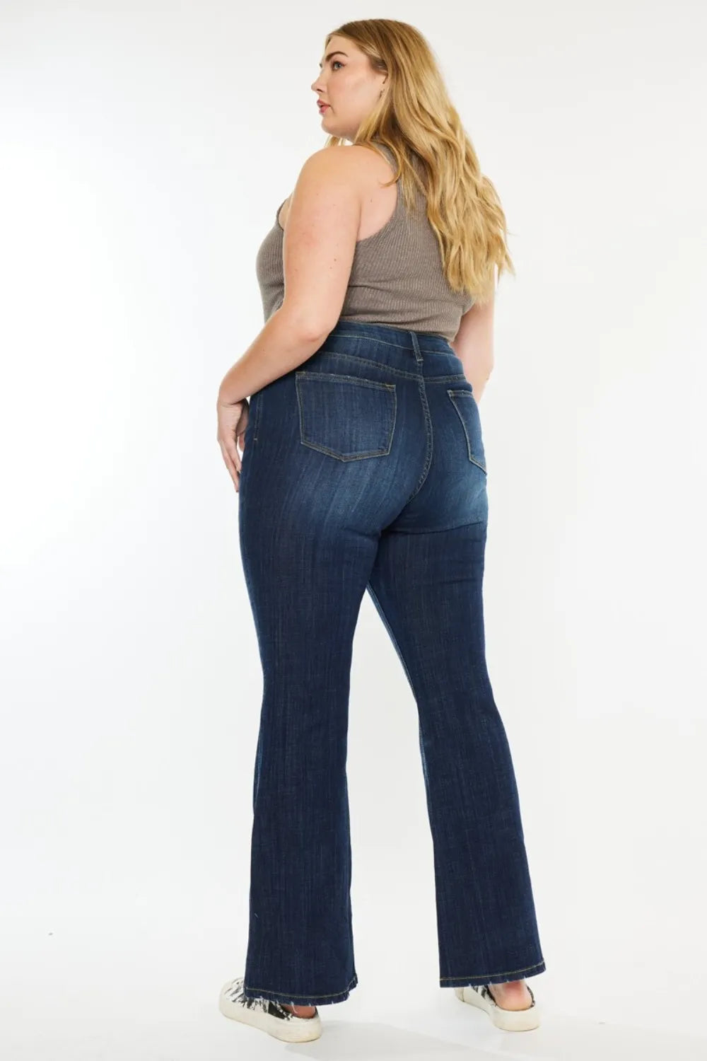 Kancan Full Size Mid Rise Flare Jeans - Sleepwear by Trendsi | Available at Handbags Specialist Headquarter