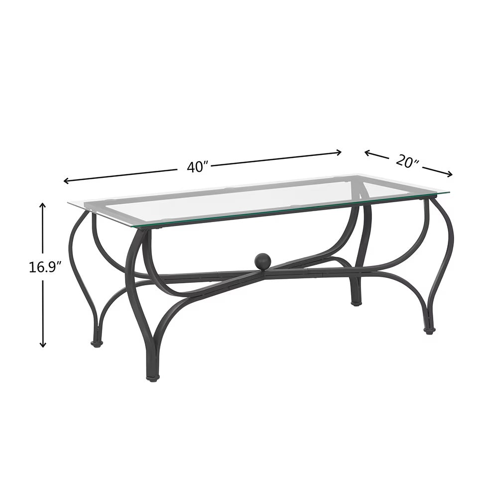 TriGlass Chic: Sleek 3-Piece Coffee Table Set - decor by Trendsi | Available at Handbags Specialist Headquarter