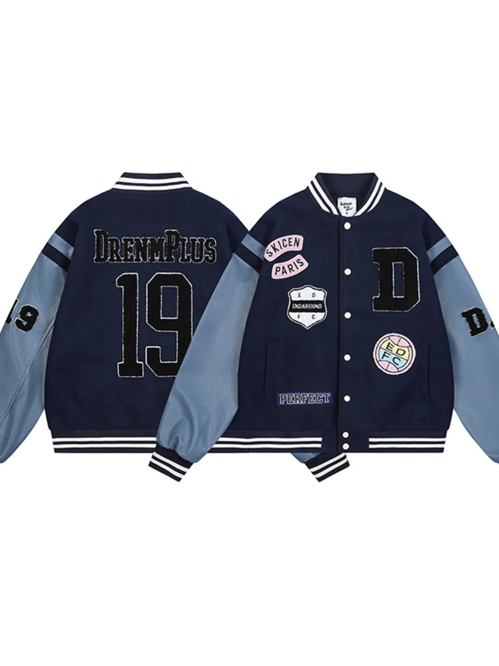 Men's Baseball Bomber Jacket with Patches - Men's jackets by Trendsi | Available at Handbags Specialist Headquarter