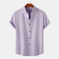 Men's Plus Size Casual Short Sleeve Button-Up Shirt - Men's Shirts by Trendsi | Available at Handbags Specialist Headquarter