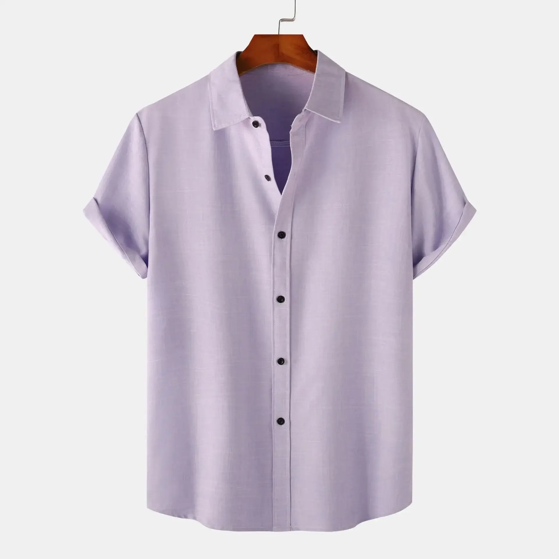 Men's Plus Size Casual Short Sleeve Button-Up Shirt - Men's Shirts by Trendsi | Available at Handbags Specialist Headquarter