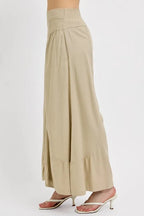 RISEN Shirring Detail Wide Leg Pants -  by Trendsi | Available at Handbags Specialist Headquarter