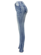 Rhinestone Butterfly Jeans with Pockets - Women / Jeans & Denim by Trendsi | Available at Handbags Specialist Headquarter