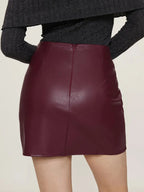 Ruched Mini Skirt with Zipper - Skirts by Trendsi | Available at Handbags Specialist Headquarter