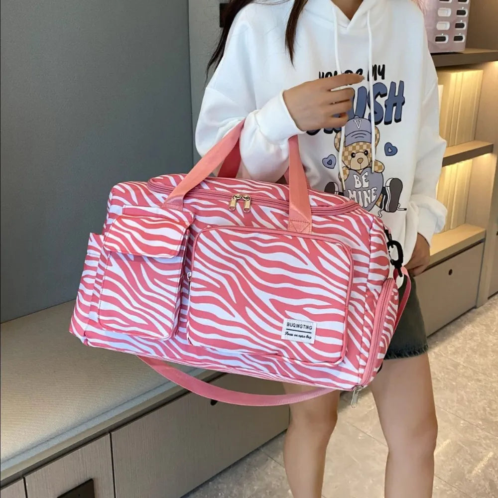 Oxford Cloth Animal Print Travel Bag - travel-bag by Trendsi | Available at Handbags Specialist Headquarter