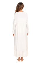 Lace Detail Square Neck Flounce Sleeve Night Dress - Sleepwear by Trendsi | Available at Handbags Specialist Headquarter