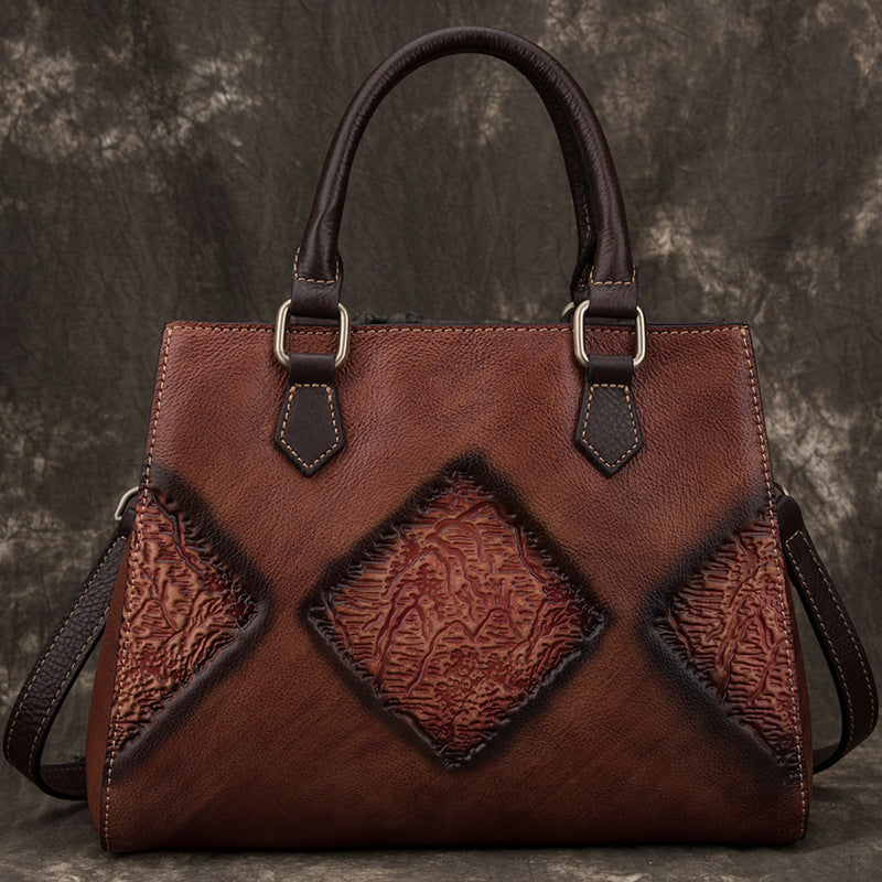 EurAm Vintage Luxe Cowhide Casual Handbag