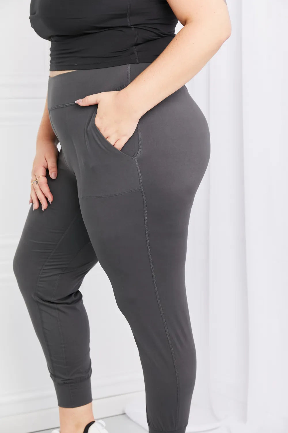 Leggings Depot Full Size Pocketed High Waist Pants - Women Pants by Trendsi | Available at Handbags Specialist Headquarter