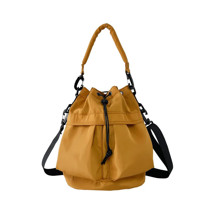 Drawstring Nylon Bucket Bag - Crossbody Bag by Trendsi | Available at Handbags Specialist Headquarter