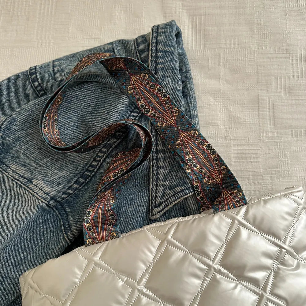 PU Leather Printed Strap Quilted Handbag - Tote Bag by Trendsi | Available at Handbags Specialist Headquarter