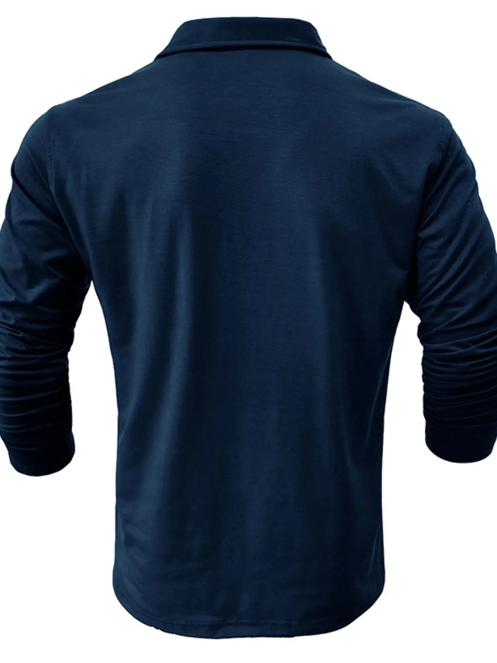 Men's Basic style Collared Neck Long Sleeve Polo - Men's Polo shirt by Trendsi | Available at Handbags Specialist Headquarter