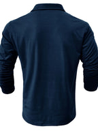 Men's Basic style Collared Neck Long Sleeve Polo - Men's Polo shirt by Trendsi | Available at Handbags Specialist Headquarter