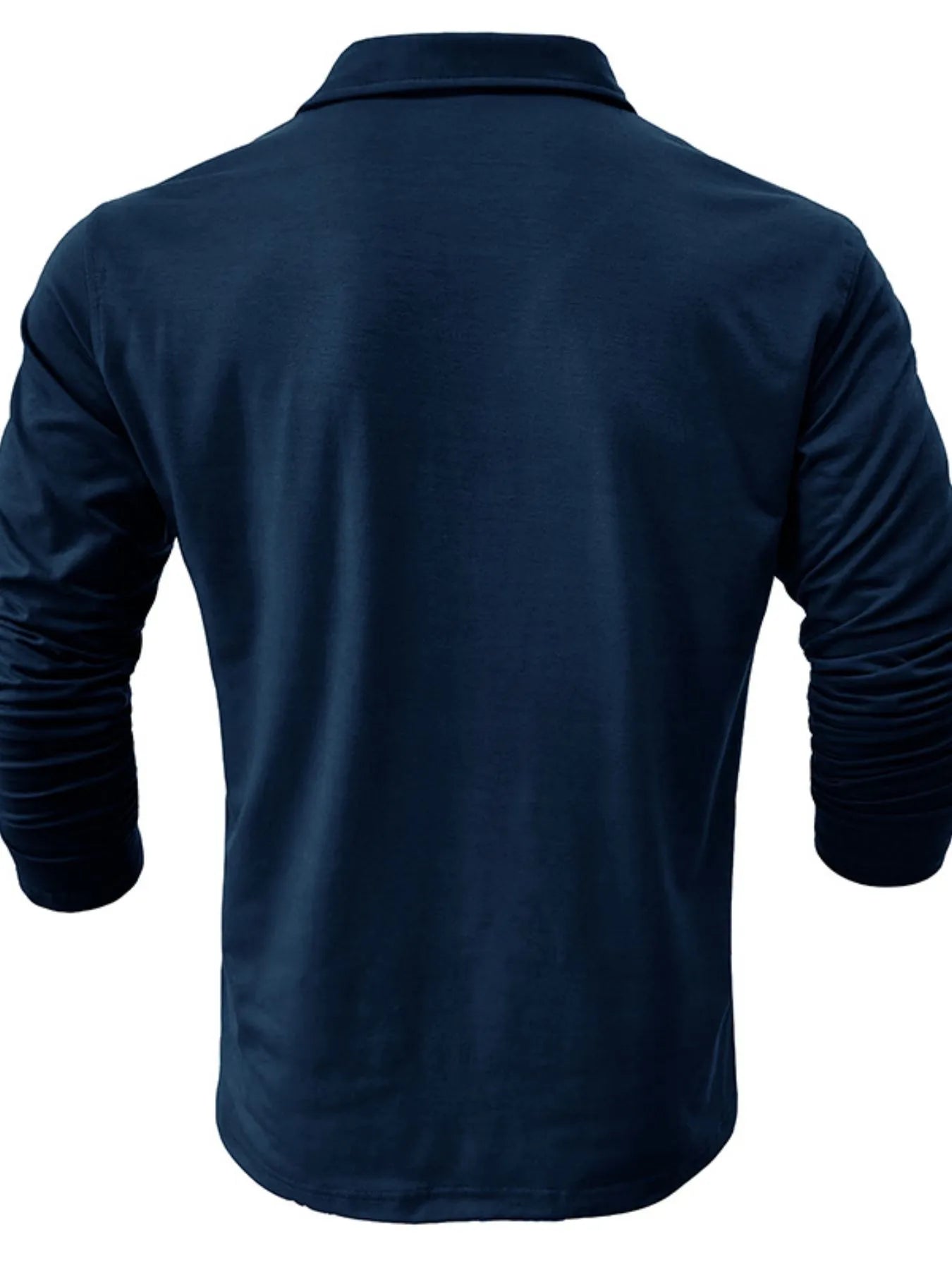 Men's Basic style Collared Neck Long Sleeve Polo - Men's Polo shirt by Trendsi | Available at Handbags Specialist Headquarter