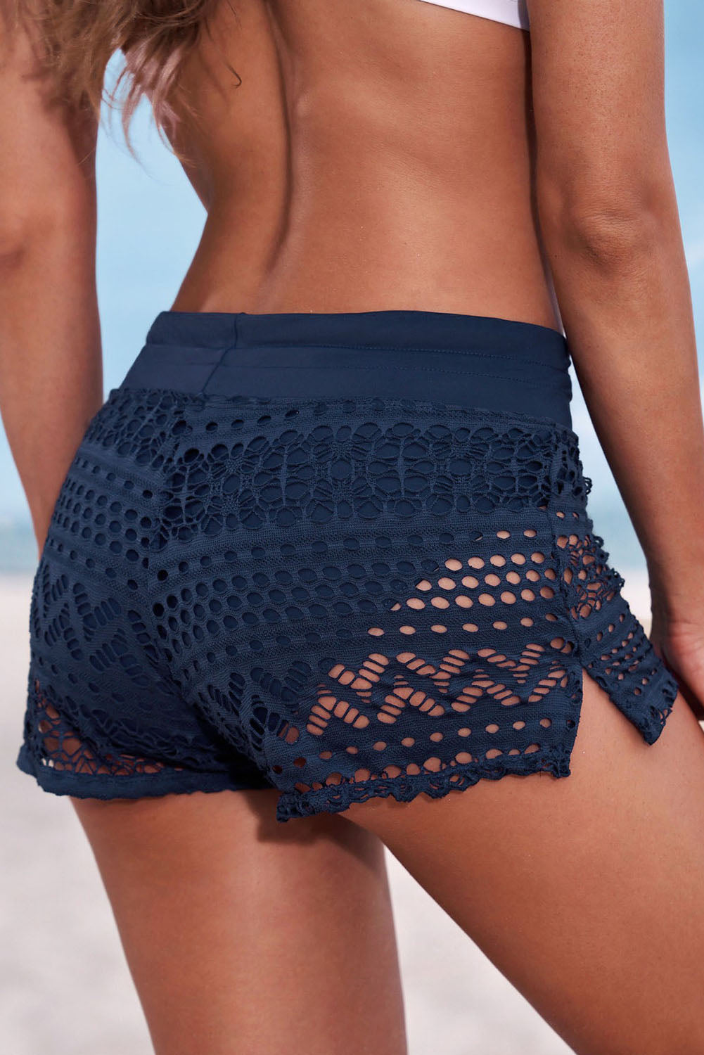 Full Size Drawstring Waist Swim Shorts -  by Trendsi | Available at Handbags Specialist Headquarter