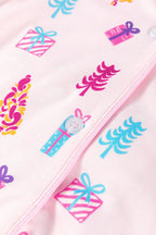 Printed Collared Neck Long Sleeve Lounge Dress - Sleepwear by Trendsi | Available at Handbags Specialist Headquarter