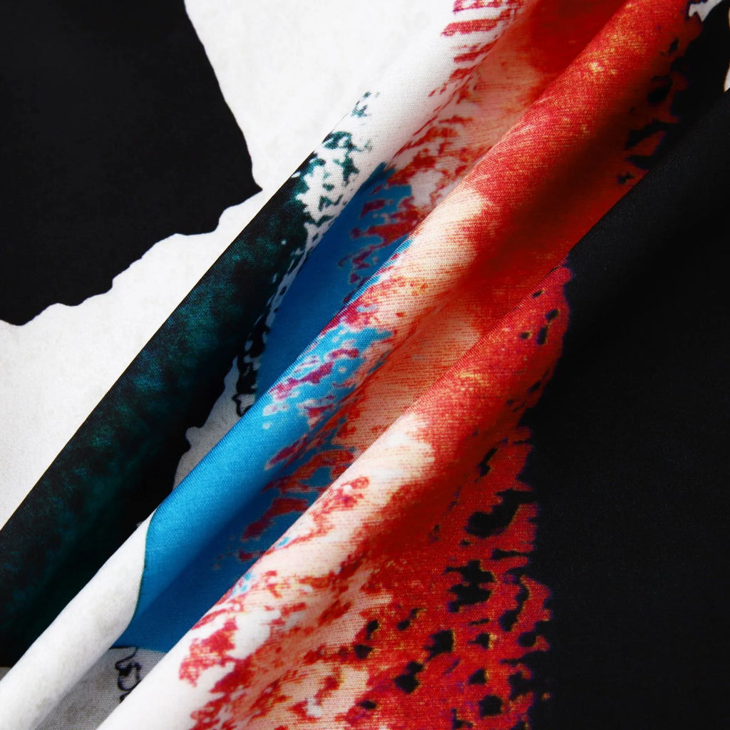 Men's Plus Size Abstract Print Short Sleeve Button-Down Casual Shirt - mens-shirts by Trendsi | Available at Handbags Specialist Headquarter