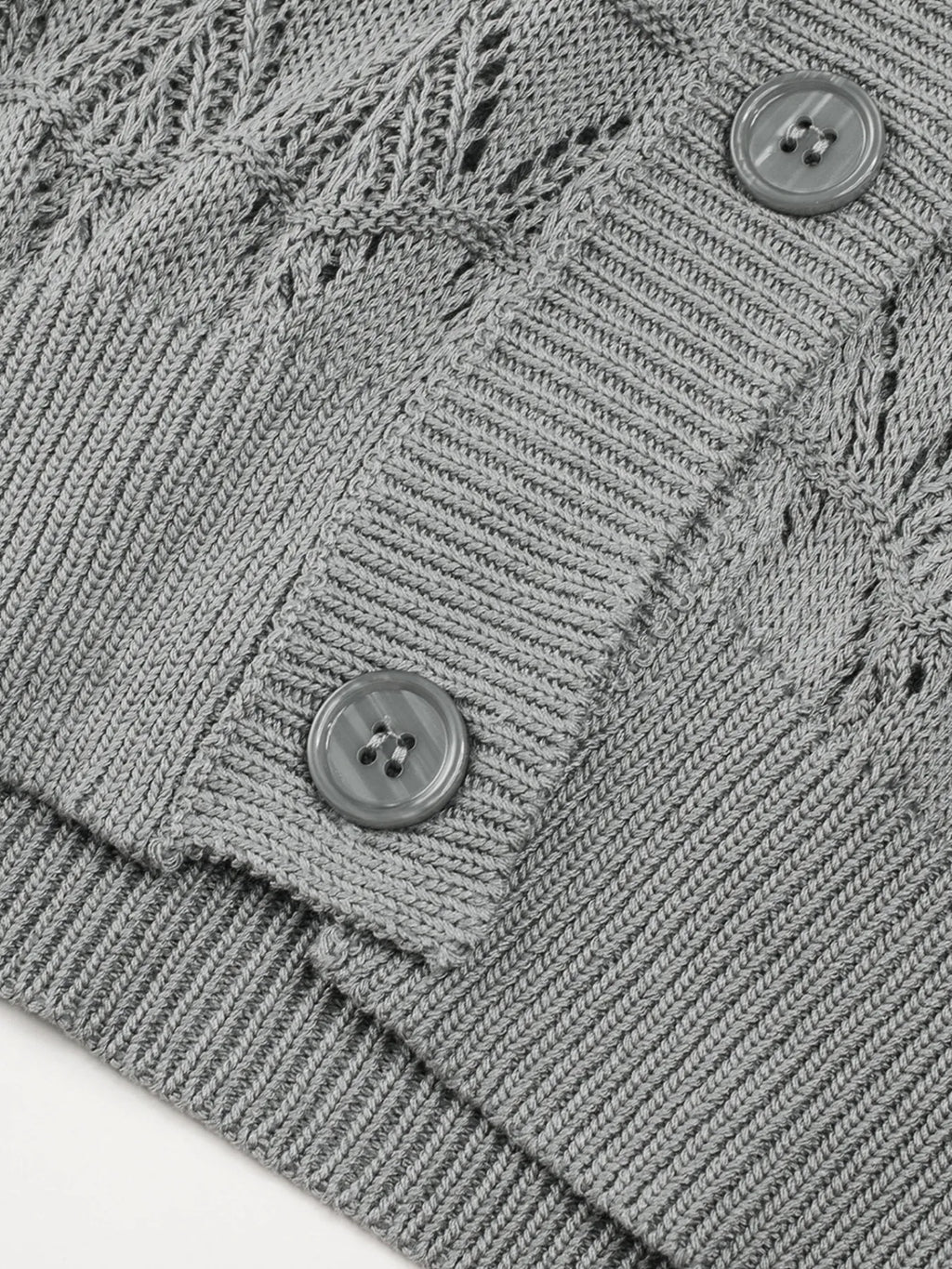 Buttoned Front Openwork Cardigan - Tops by Trendsi | Available at Handbags Specialist Headquarter