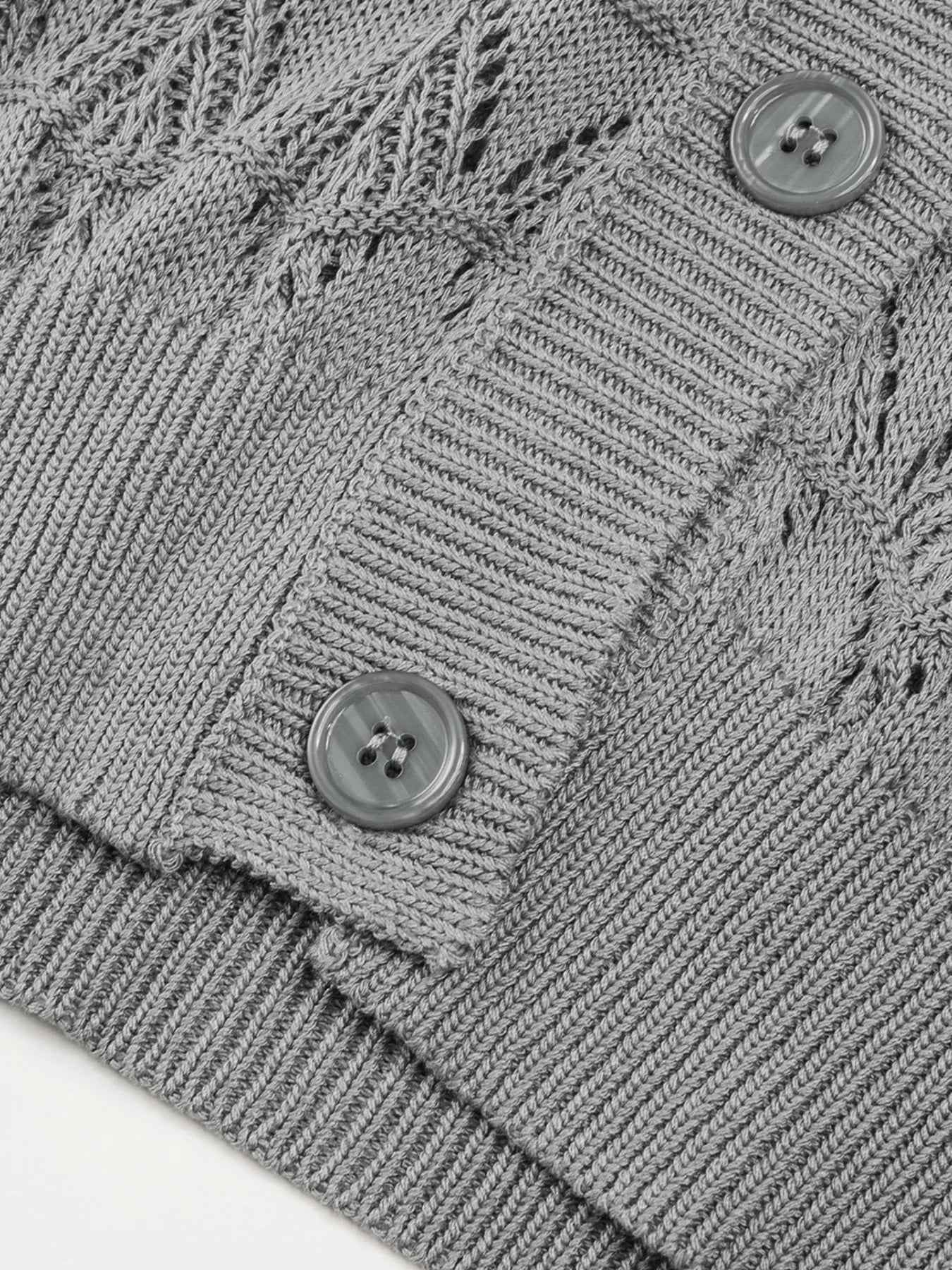 Buttoned Front Openwork Cardigan - Tops by Trendsi | Available at Handbags Specialist Headquarter