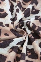 Plus Size Leopard Round Neck Blouse - Plus Size Shirts by Trendsi | Available at Handbags Specialist Headquarter