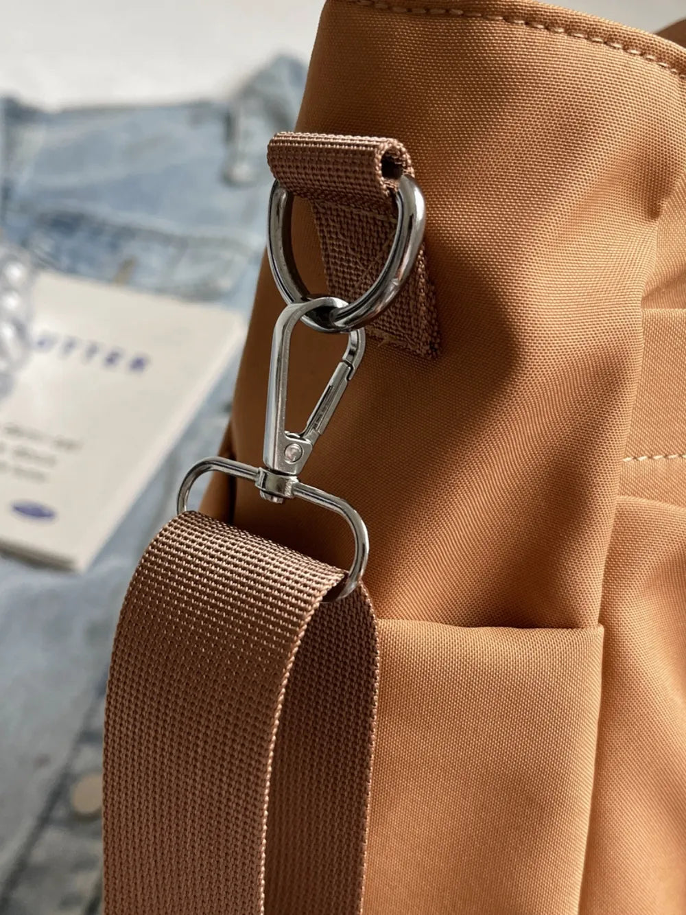 Nylon Solid Color Tote Bag - Tote Bag by Trendsi | Available at Handbags Specialist Headquarter