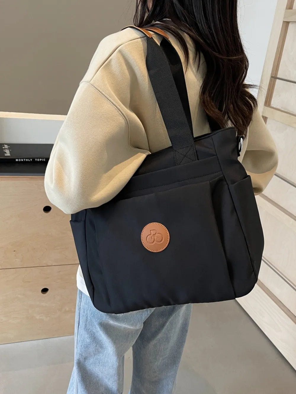 Nylon Solid Color Tote Bag - Tote Bag by Trendsi | Available at Handbags Specialist Headquarter