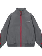 Men's Striped Zip Up Long Sleeve Jacket - Men's jackets by Trendsi | Available at Handbags Specialist Headquarter