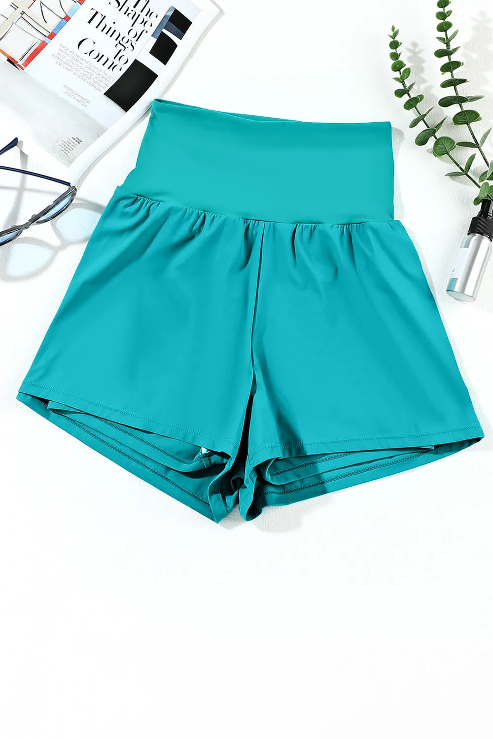 Pocketed High Waist Swim Shorts -  by Trendsi | Available at Handbags Specialist Headquarter