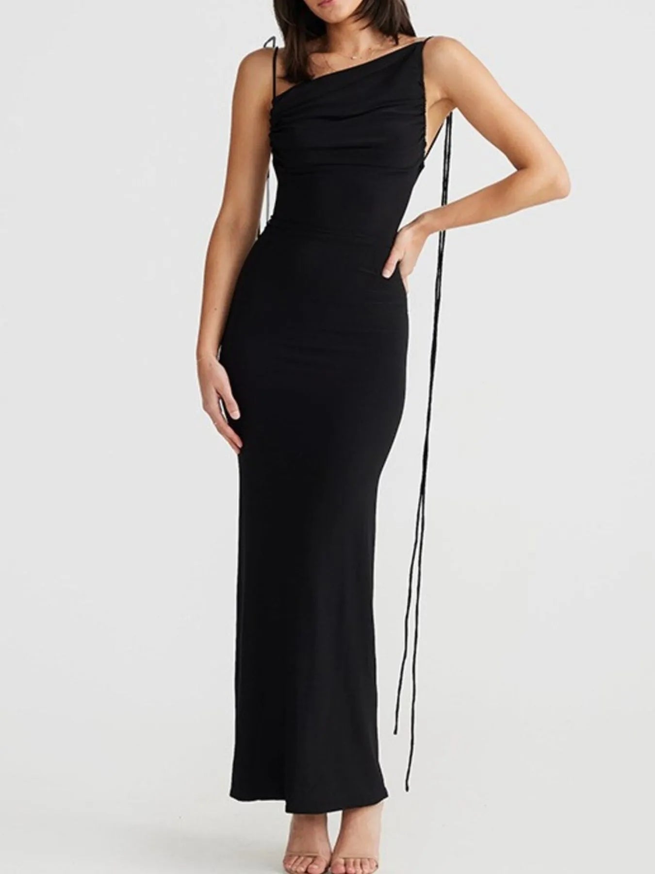 Backless Slit Sleeveless Bodycon Maxi Dress - Maxi Dress by Trendsi | Available at Handbags Specialist Headquarter