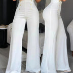 ChicWave: Double-Breasted High-Waist Trousers