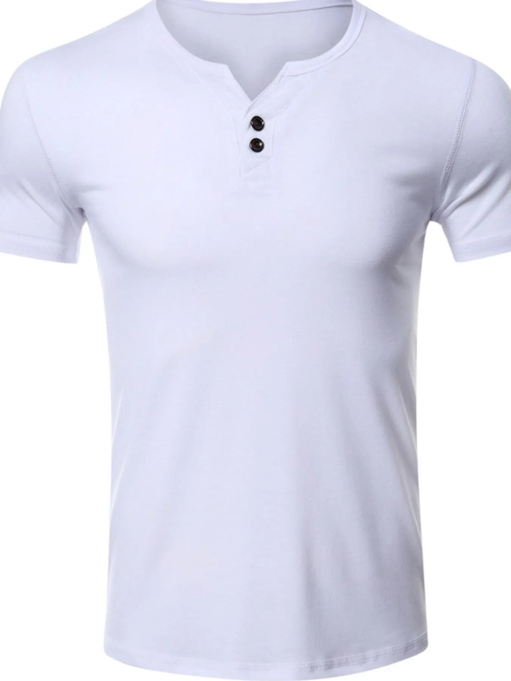 Men's Henley Short Sleeve Polo Top - Men's Polo shirt by Trendsi | Available at Handbags Specialist Headquarter