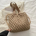 Drawstring Bubble Texture Tote Bag - Tote Bag by Trendsi | Available at Handbags Specialist Headquarter