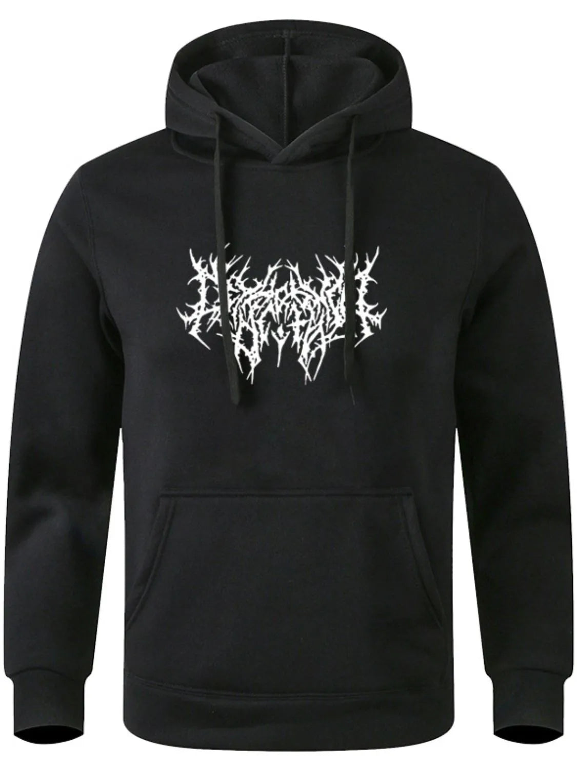 Men's Full Size Drawstring Graphic Long Sleeve Hoodie Plus Size - Men's Sweatshirts by Trendsi | Available at Handbags Specialist Headquarter