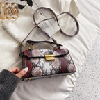 PU Leather Snakeskin Print Crossbody Bag - Crossbody Bag by Trendsi | Available at Handbags Specialist Headquarter