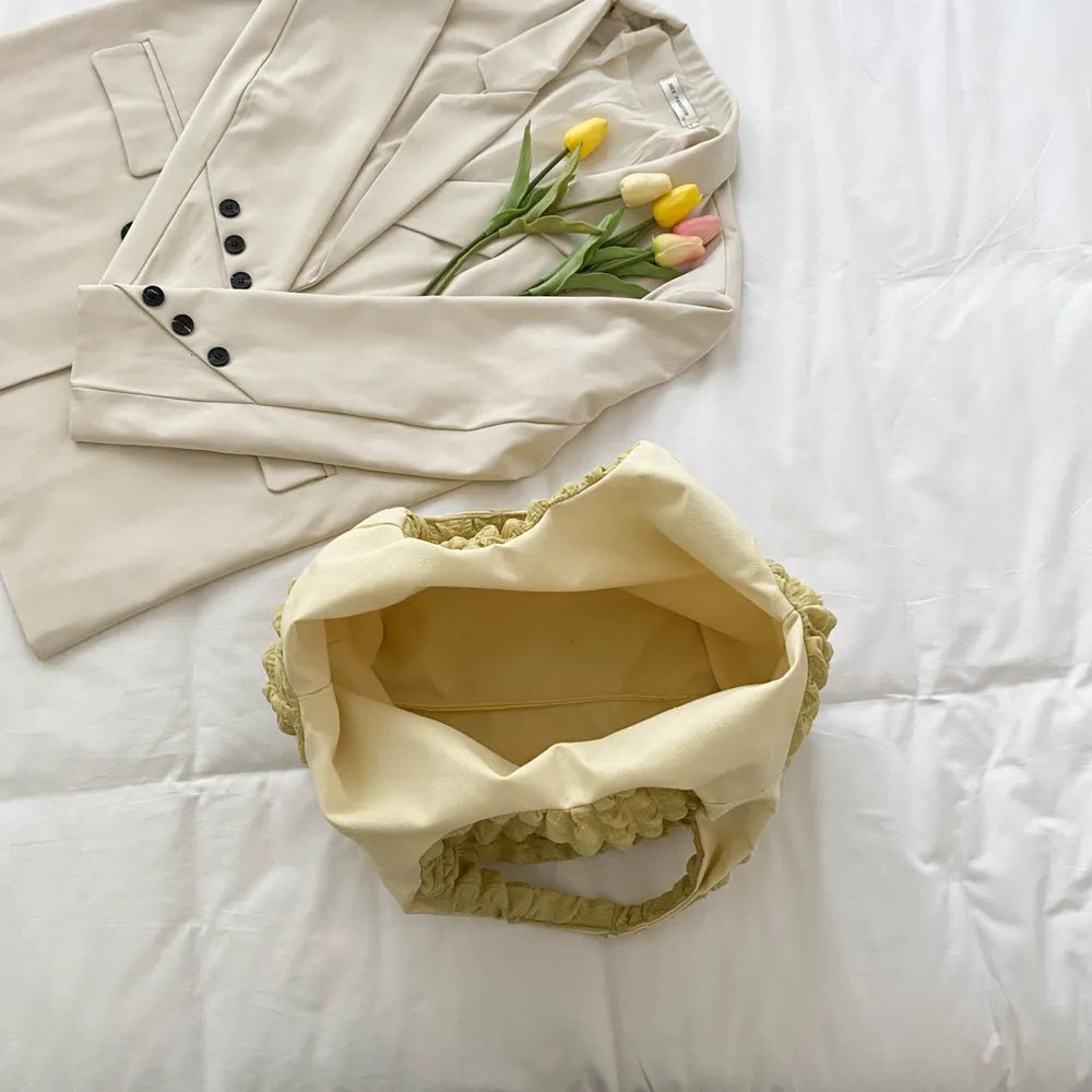 Ruched Polyester Large Handbag - Tote Bag by Trendsi | Available at Handbags Specialist Headquarter