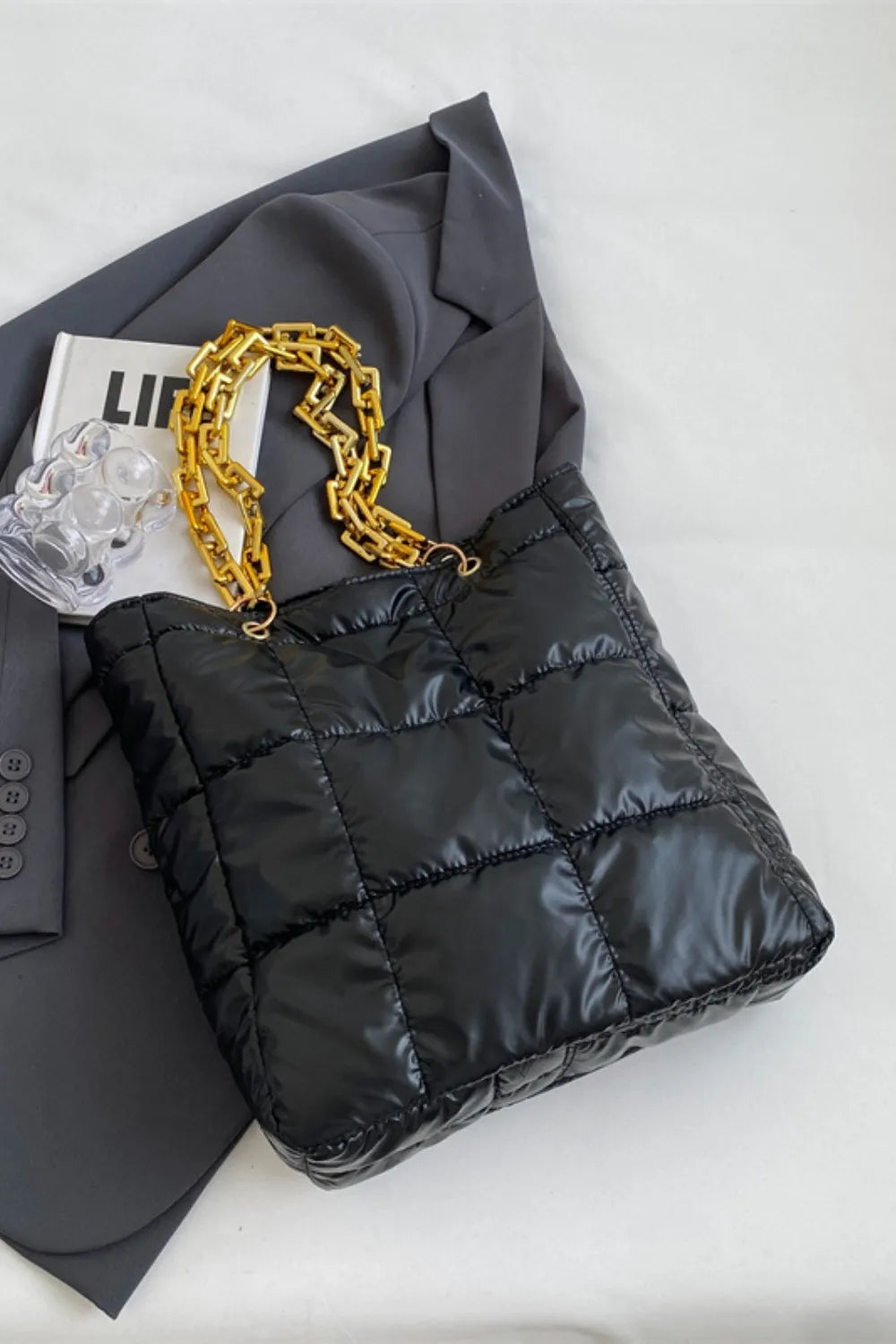 Bubble Texture Chain Handbag - handbags by Trendsi | Available at Handbags Specialist Headquarter