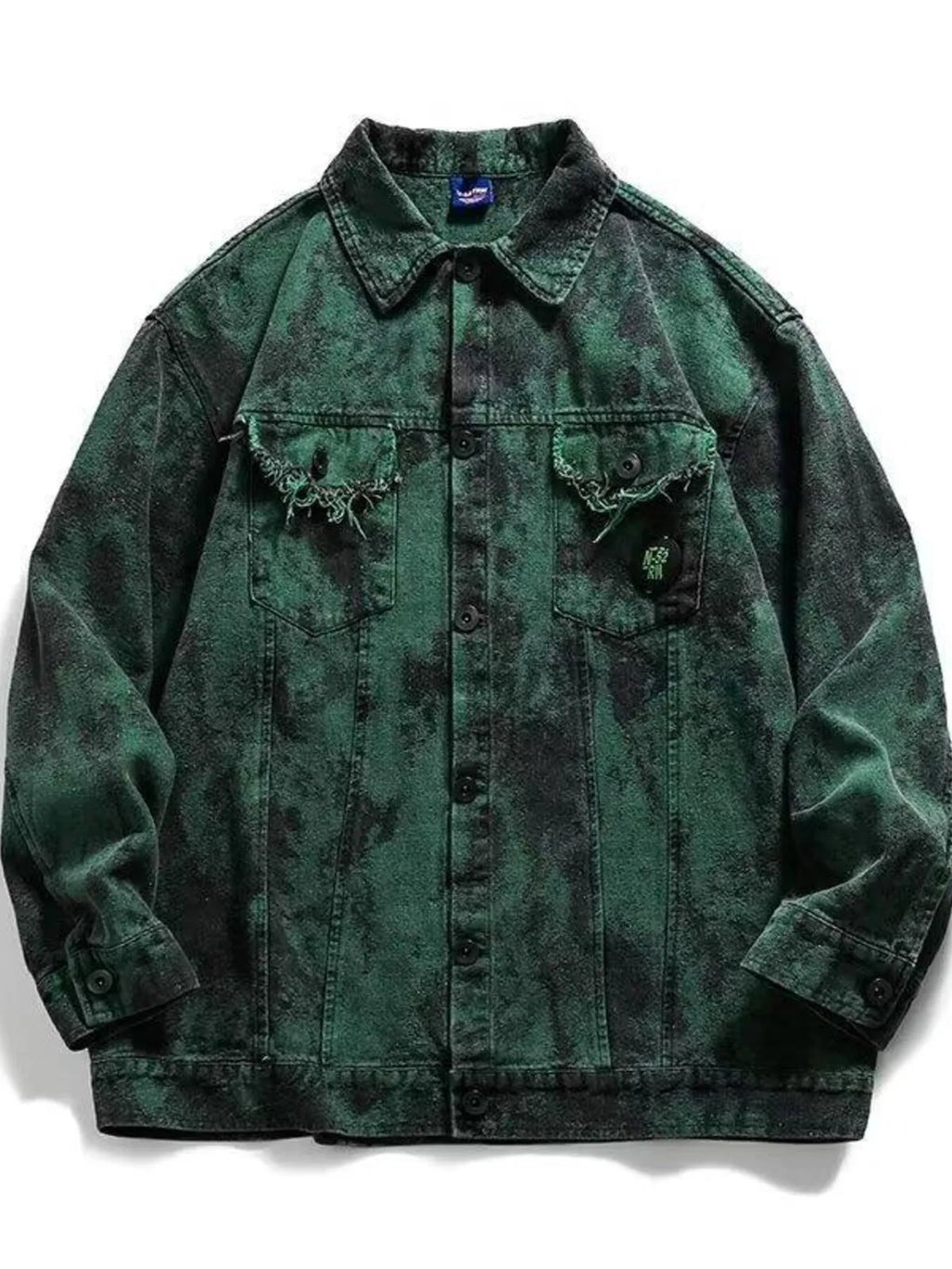 Men's Plus Size Button Up Oversized Denim Jacket - Men's jackets by Trendsi | Available at Handbags Specialist Headquarter