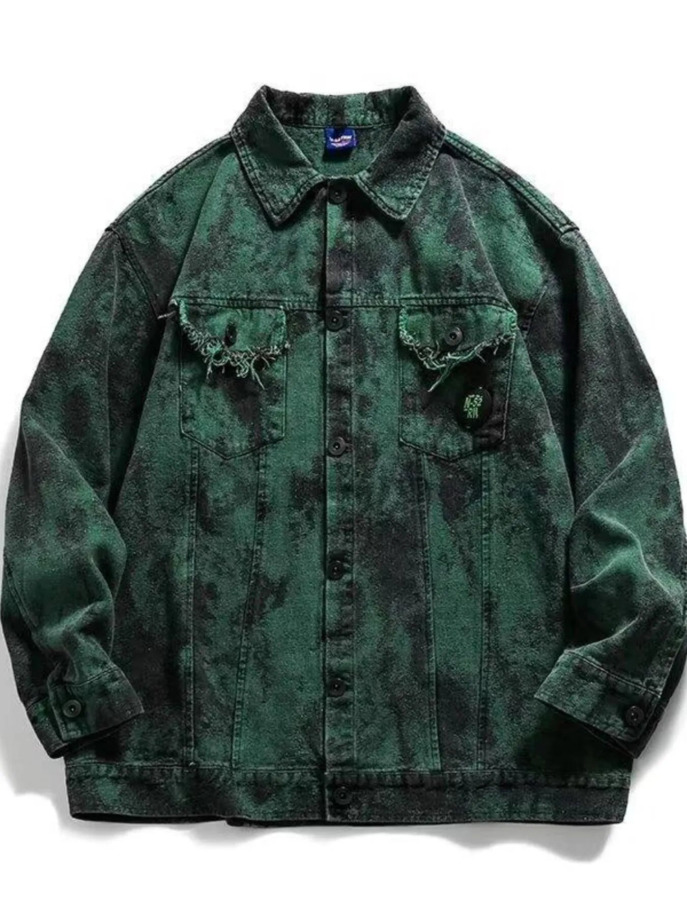 Men's Plus Size Button Up Oversized Denim Jacket - Men's jackets by Trendsi | Available at Handbags Specialist Headquarter