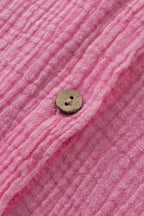 Button Down Collared Neck Long Sleeve Shirt - Women's Down Shirt Tops by Trendsi | Available at Handbags Specialist Headquarter