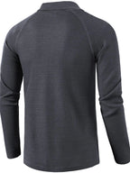 Men's Long Sleeve Textured Polo - Men's Polo shirt by Trendsi | Available at Handbags Specialist Headquarter