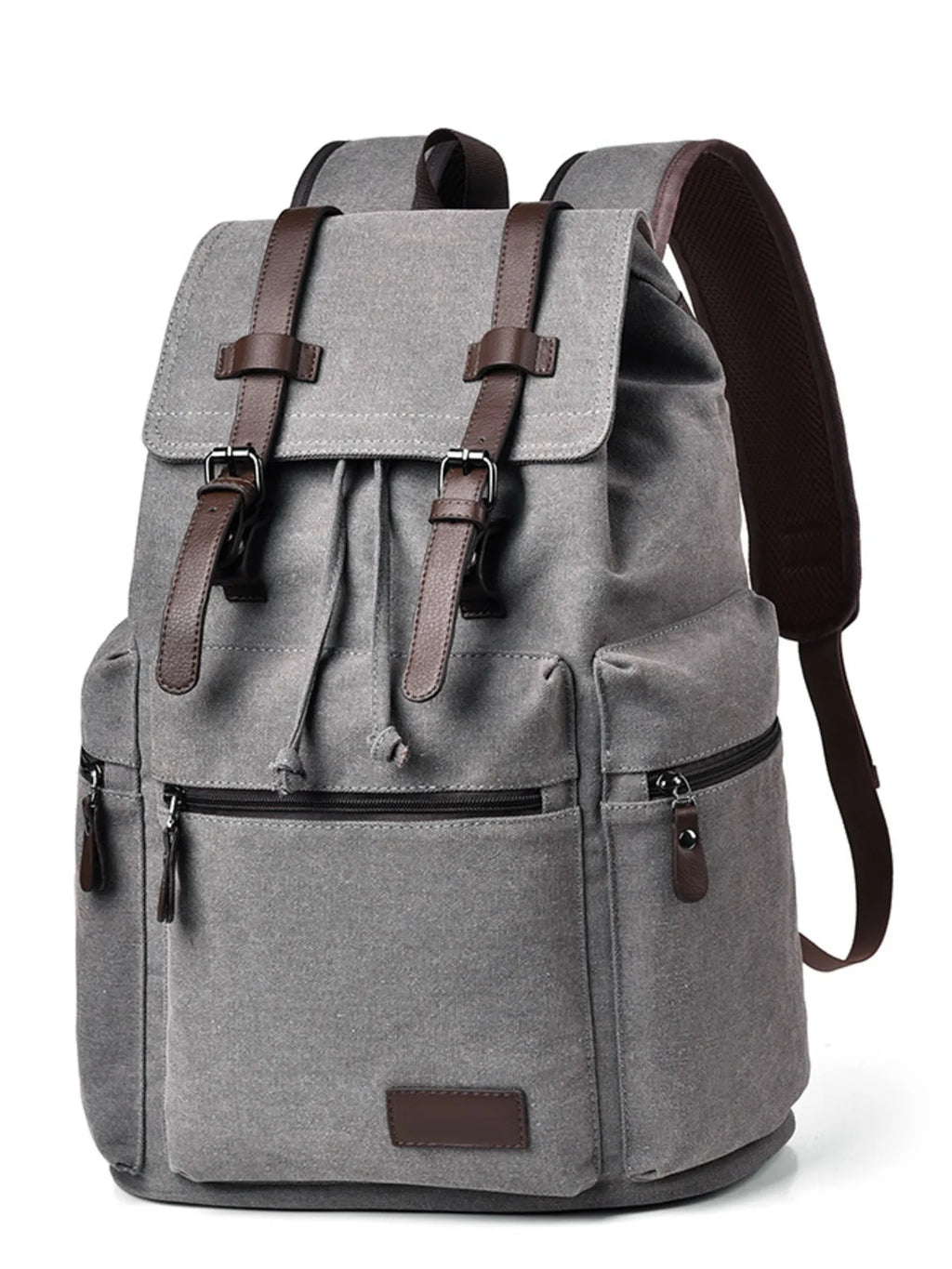 Canvas Backpack Bag with Buckle Straps - Leather Backpack Bag by Trendsi | Available at Handbags Specialist Headquarter